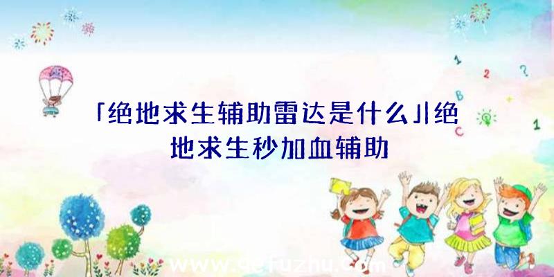 「绝地求生辅助雷达是什么」|绝地求生秒加血辅助